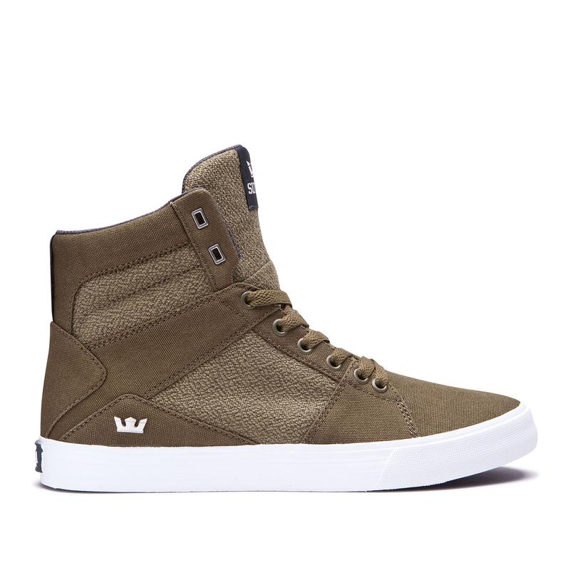 Buty Supra ALUMINUM - Sneakersy Wysokie Damskie - Oliwkowe (URZJ-87963)